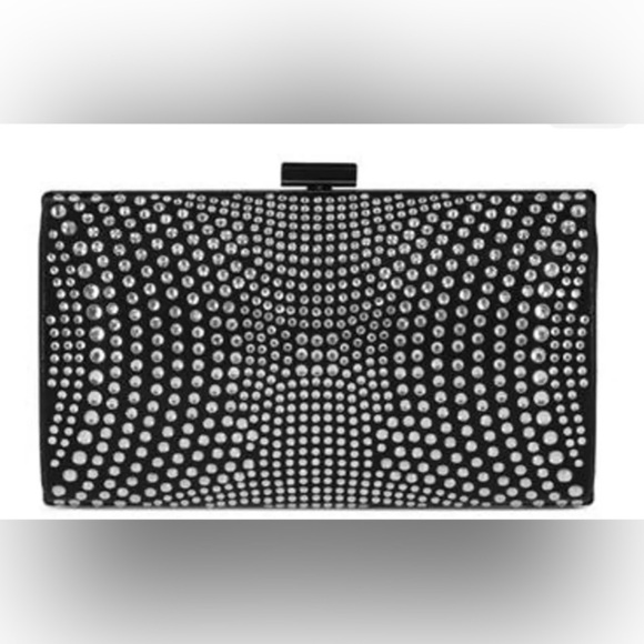 Inc International Concepts Ranndi Embellished Clutch Crystal Gumetal - Picture 3 of 4